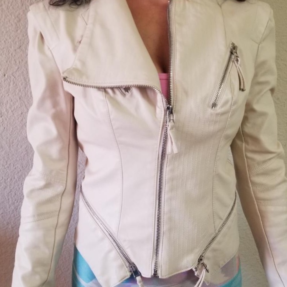 Like new vegan leather jacket XS